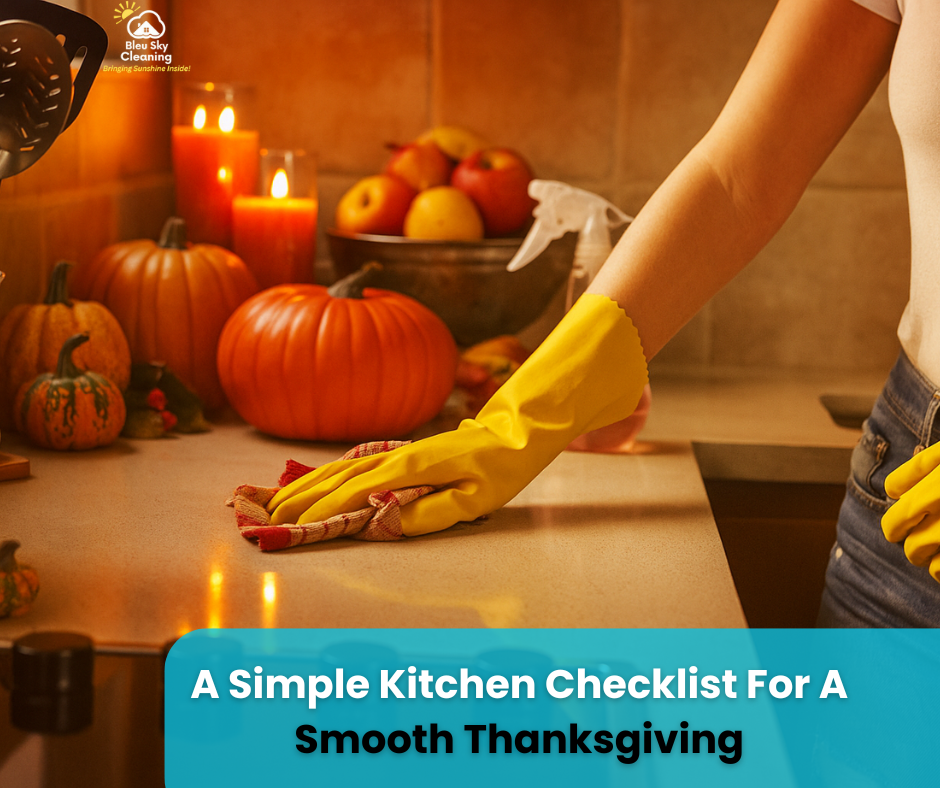 Kitchen Cleaning during thanksgiving.